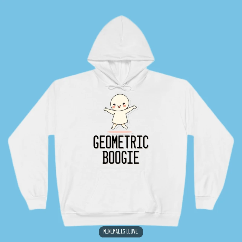 Funny Dancing Character Geometric Hoodie Minimalist Rhythmic Comfort Funny Gift Apparel