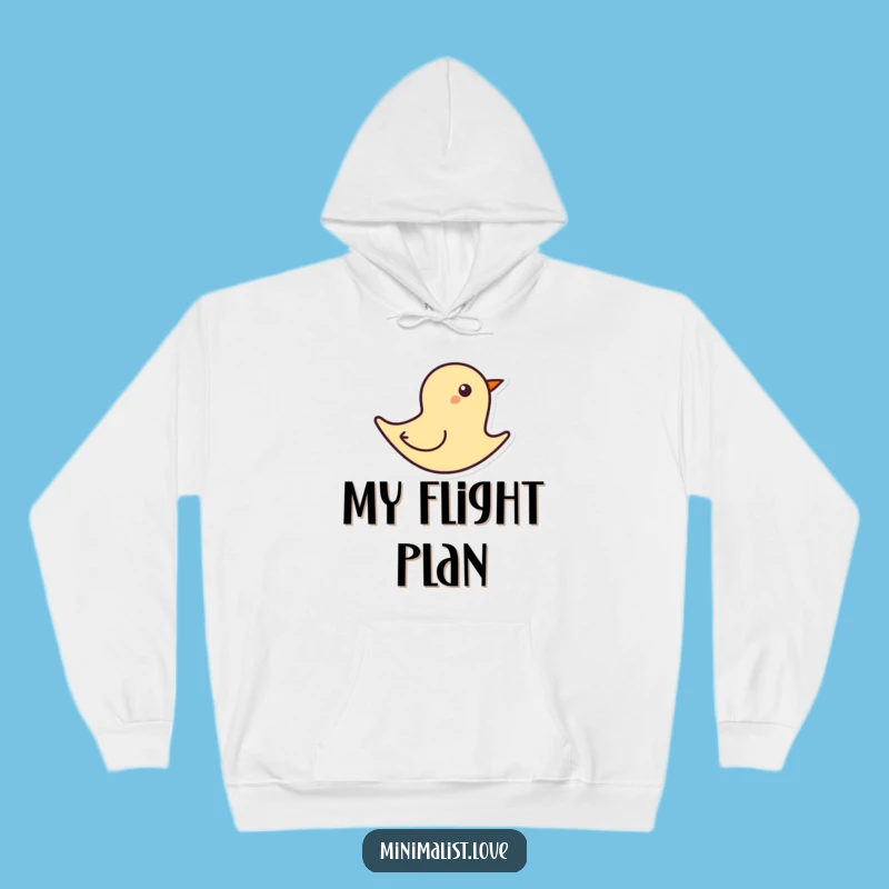 Funny Abstract Bird Flight Hoodie - Cozy Minimalist Art Sweatshirt