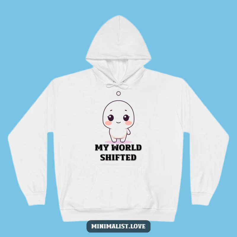 Cozy Funny Minimalist Surprised Dot Hoodie - Stay Warm and Witty!
