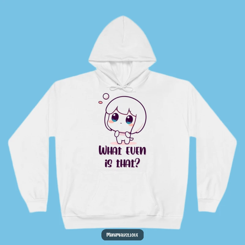 Funny Hoodie - Surprised Character Lost in Abstract Thought