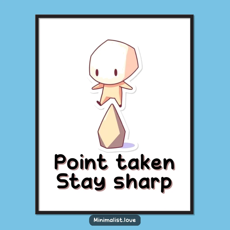 Free Printable Wall Art: Geometric Balancer Funny Downloadable Decor