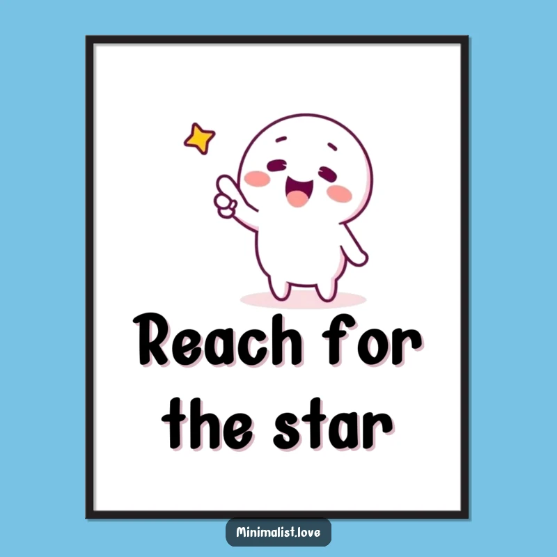 Free Printable Wall Art: Minimalist Star Pointer - Funny Downloadable Art!