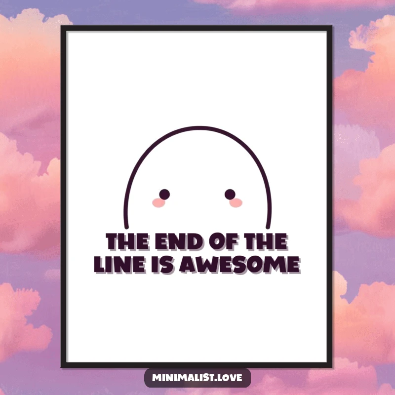 Funny Free Printable Wall Art: Abstract design featuring a single bold line creating a playful arc with a dot, modern downloadable art.