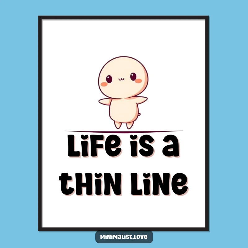 Funny Free Printable Wall Art: Balancing Minimalist Character for Witty Decor Downloadable
