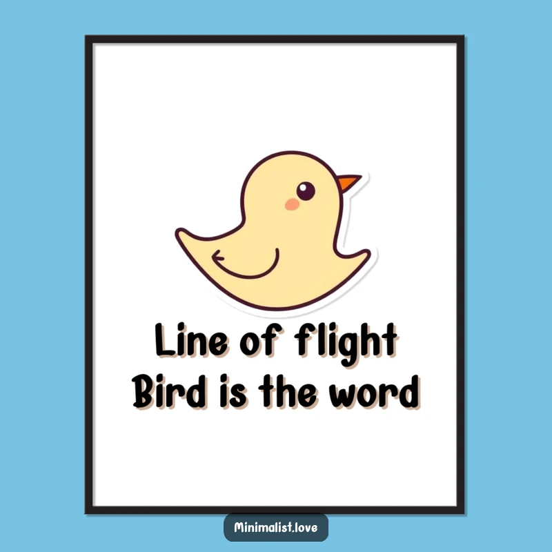 Free Printable Wall Art: Abstract Bird Flight Funny Downloadable Decor