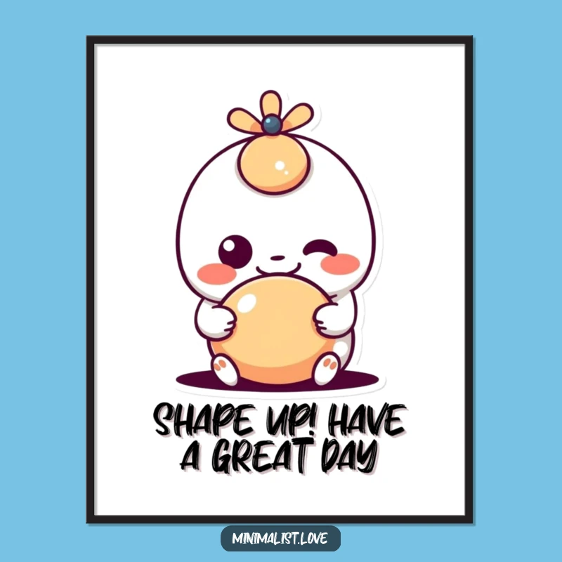 Free Printable Wall Art Kawaii Goofy Grin - Fun Downloadable Decor for Playful Spaces