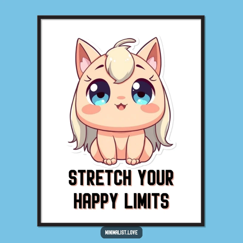 Free Printable Stretching Character Wall Art: Funny Joy Downloadable Decor