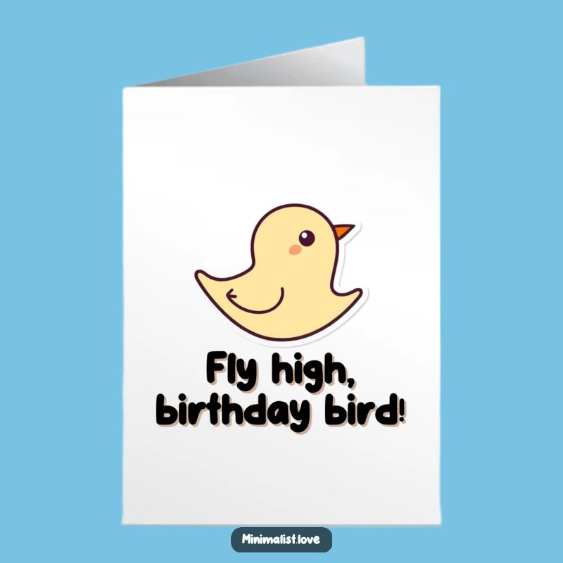 Free Printable Birthday Card: Abstract Bird Flight Funny Downloadable Gift