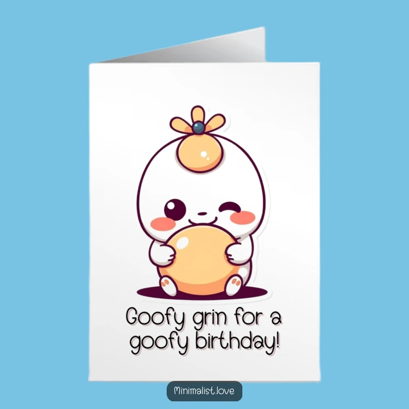 Free Printable Birthday Card Kawaii Goofy Grin - Fun Downloadable Gift for Joyful Wishes