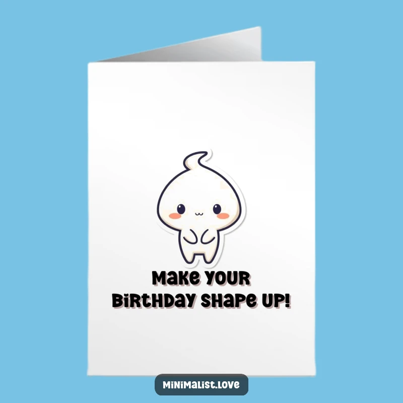 Funny Free Printable Birthday Card: Flourishing Minimalist Character for a Creative Downloadable Gift