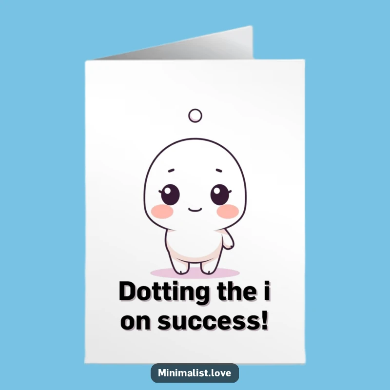 Free Printable Congratulations Card: Surprised Minimalist Character for a Quirky Downloadable Gift