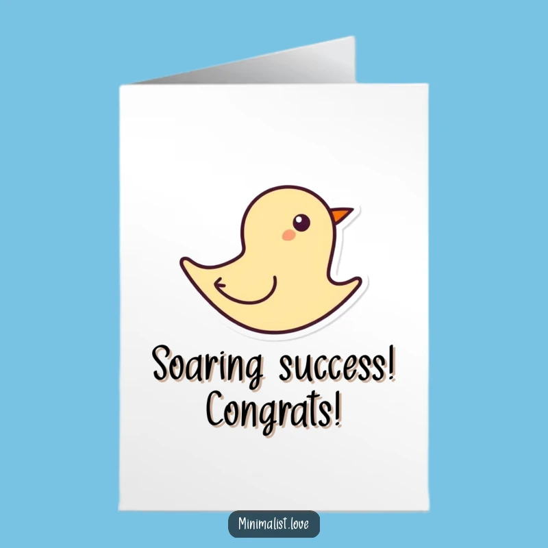 Free Printable Congrats Card: Abstract Bird Flight Funny Downloadable