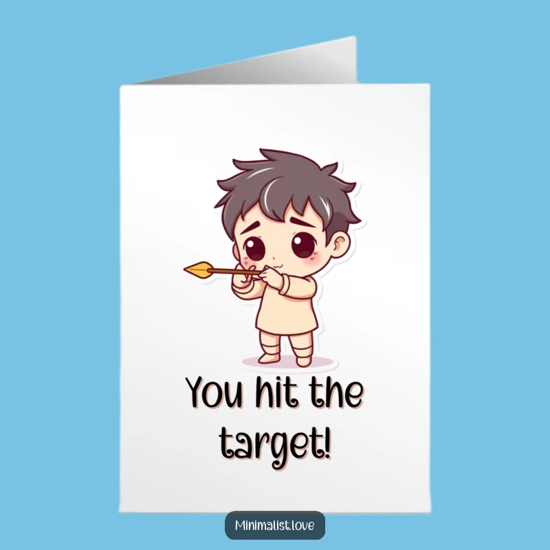 Free Printable Congrats Card: Creature Archer Downloadable