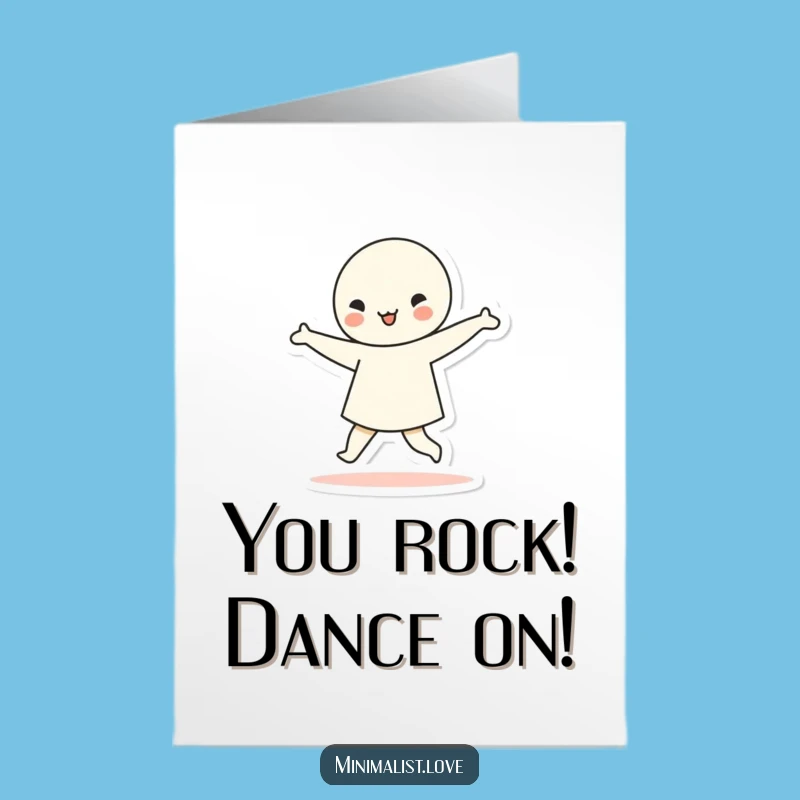 Free Printable Congrats Card: Dancing Character - Funny Downloadable Gift!
