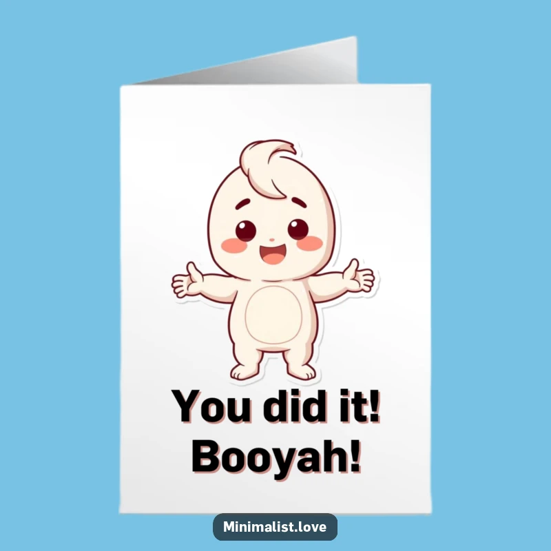 Free Printable Congrats Card: Stark Pose Character, Funny Achievement Downloadable