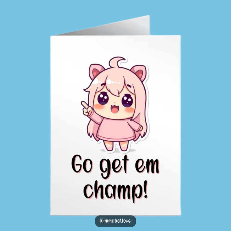 Free Printable Congratulations Card: Enthusiastic Pointer, Empty Space, Downloadable Fun Gift