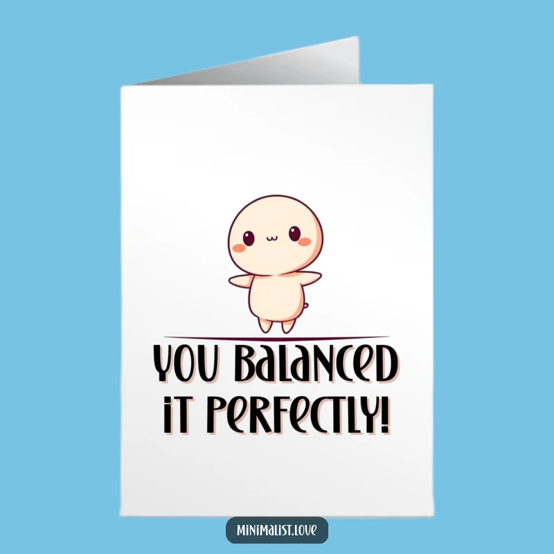 Free Printable Congratulations Card: Balancing Minimalist Character for a Clever Downloadable Gift