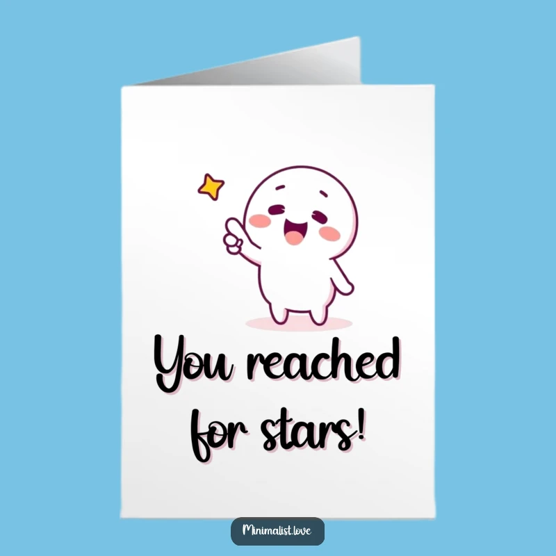 Free Printable Congrats Card: Pointing Star Character - Funny Downloadable Gift!