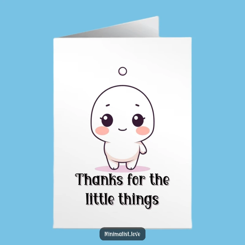 Funny Free Printable Thank You Card: Surprised Minimalist Character for a Quirky Downloadable Gift