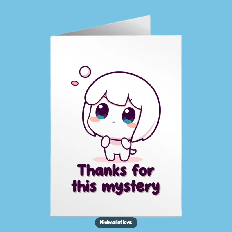 Hilarious Free Printable Thank You Card: Surprised Character, Abstract Form, Downloadable Gift