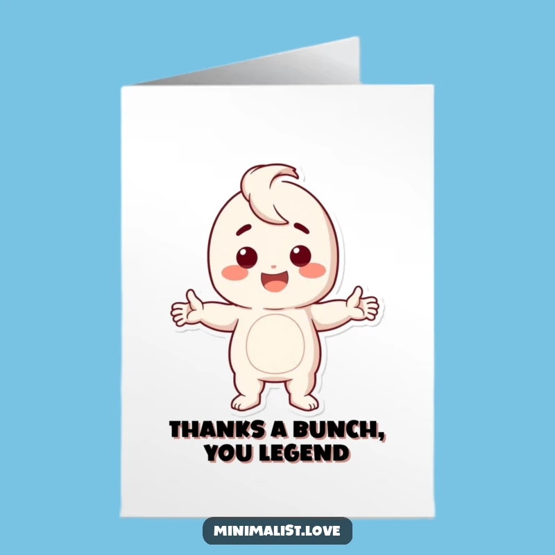 Free Printable Thank You Card: Stark Pose Character, Funny Gratitude Downloadable