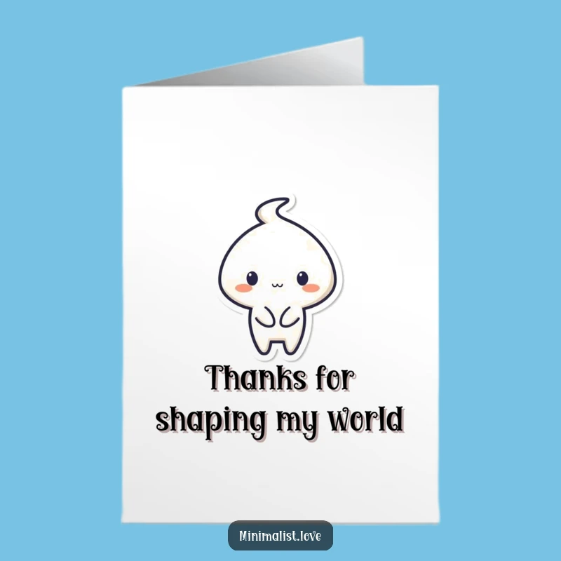 Funny Free Printable Thank You Card: Flourishing Minimalist Character for a Chic Downloadable Gift