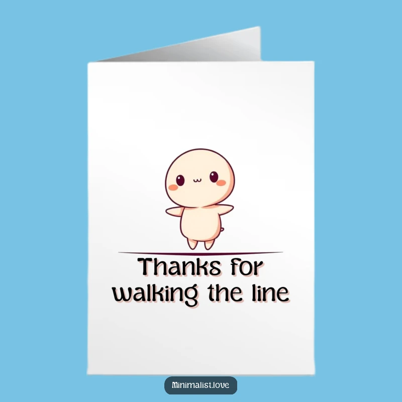 Funny Free Printable Thank You Card: Balancing Minimalist Character for a Witty Downloadable Gift