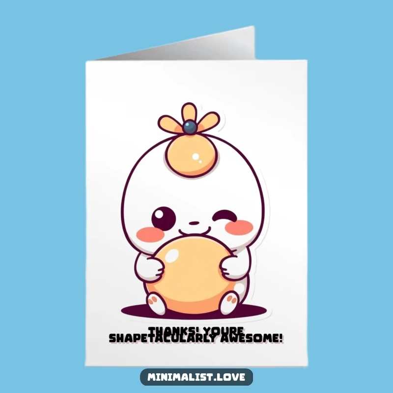 Free Printable Thank You Card Kawaii Goofy Grin - Fun Downloadable Gift for Appreciation