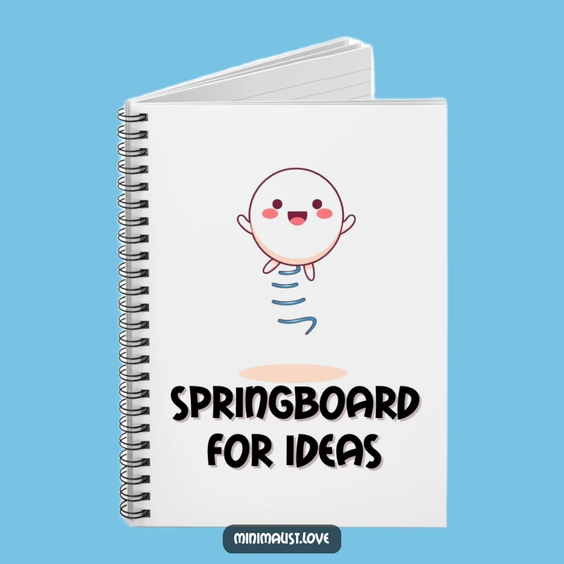 Funny Bouncing Character Notebook: Jot Down Ideas with Spring Energy, Perfect for Gifts