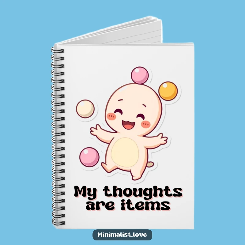 Funny Juggling Character Notebook: Grinning Dots-Cheeks Pal, Creative Funny Gift!