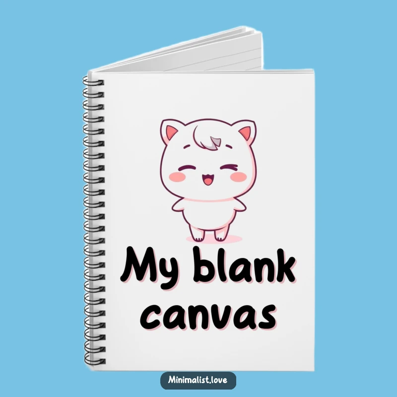 Funny Kawaii Winking Notebook: Minimalist Journal for Cute Ideas Gift