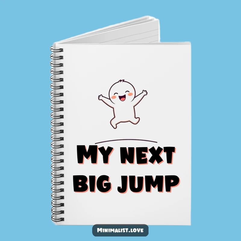 Funny Minimalist Joyful Leaper Notebook - Jot Down Ideas with a Smile!