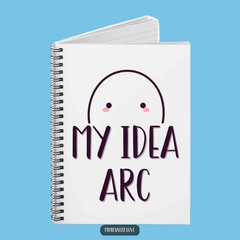 Funny Playful Arc Line Notebook - Journal with Minimalist Art Cover