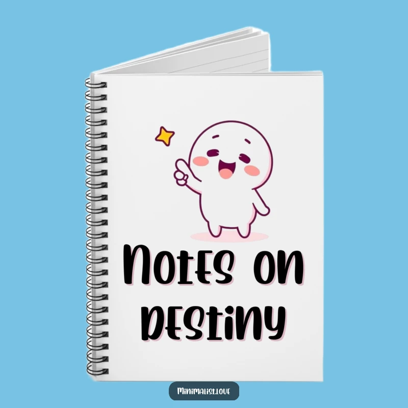 Funny Pointing Star Notebook Jot Down Dreams with Minimalist Flair Funny Gift