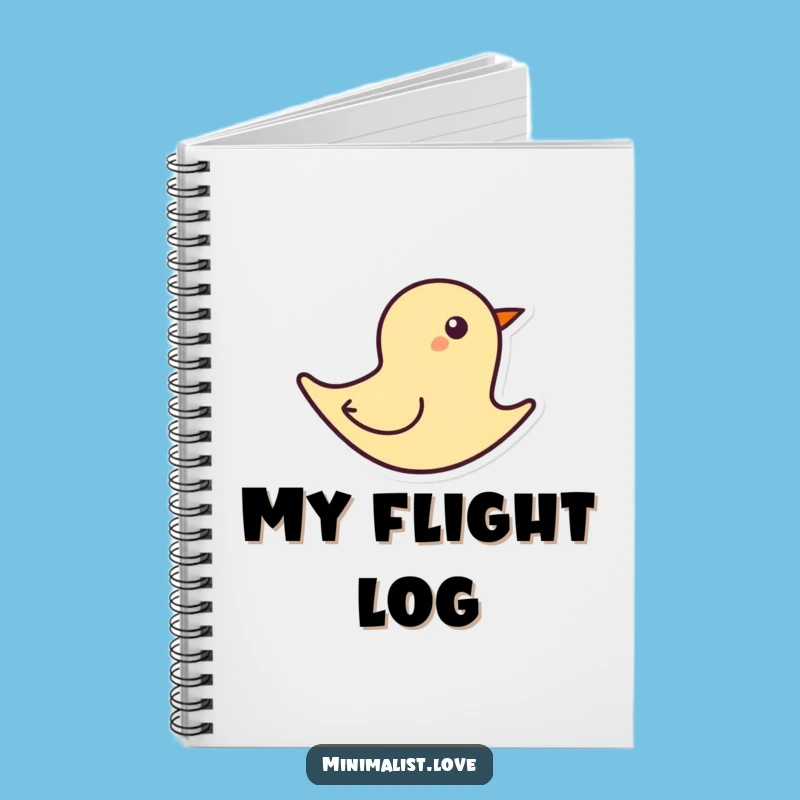Funny Abstract Bird Flight Notebook - Journal with Minimalist Art Cover