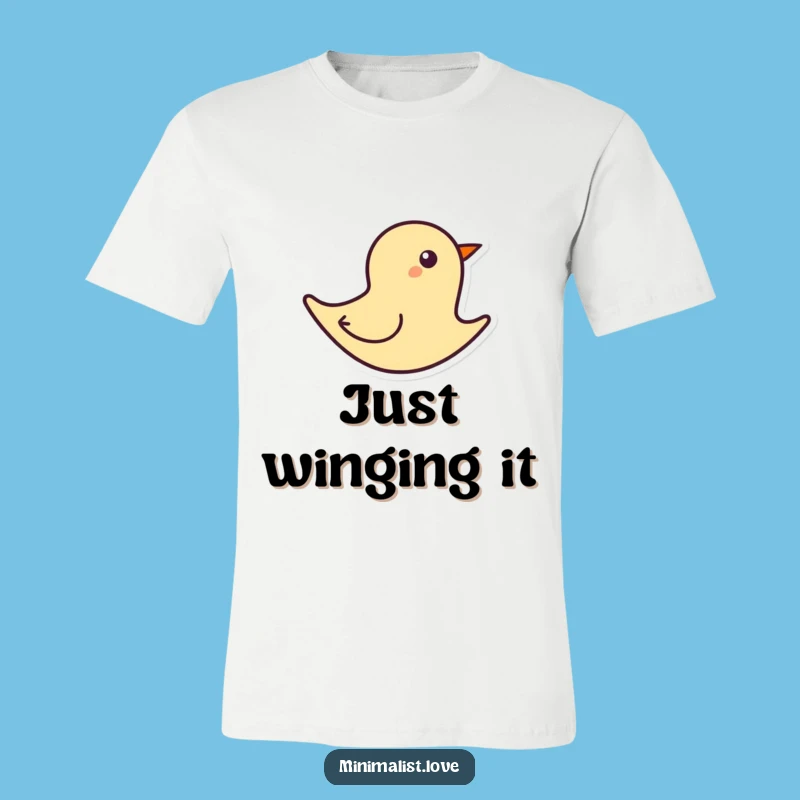 Funny Abstract Bird Flight T-Shirt - Minimalist Art Tee for Free Spirits