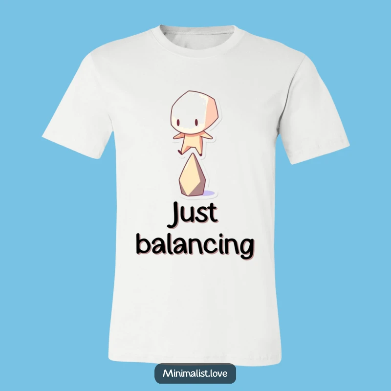 Funny Geometric Balance FAIL T-Shirt - Hilarious Geometric Art Tee