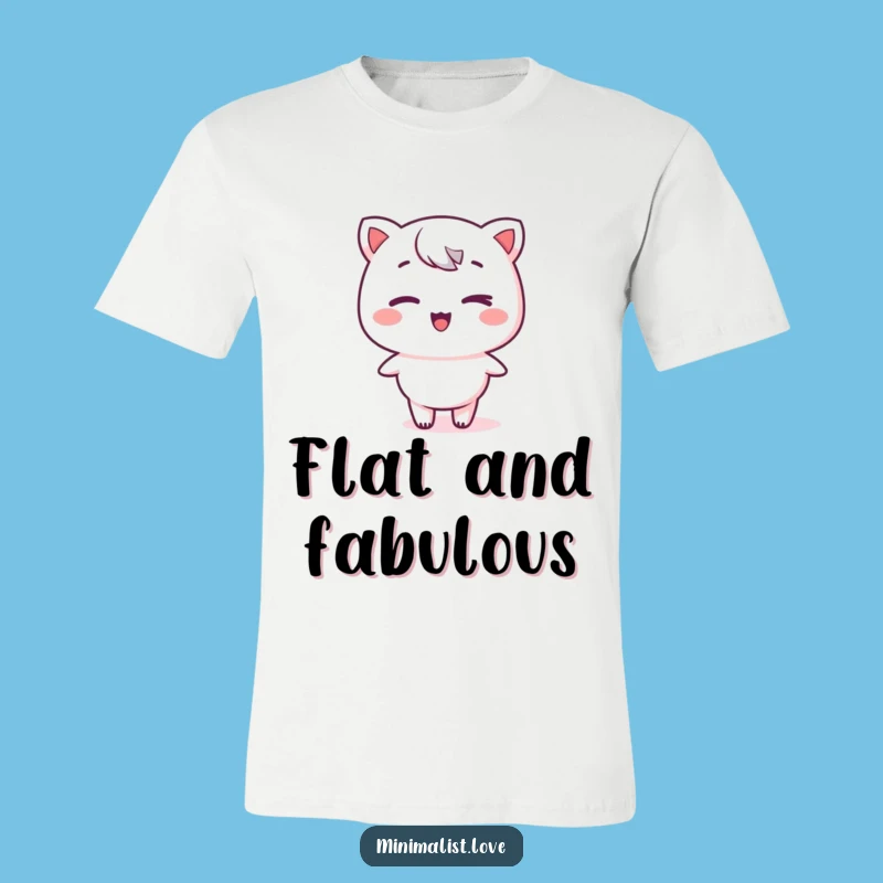 Funny Kawaii Winking T-Shirt: Minimalist Design Character Tee Gift