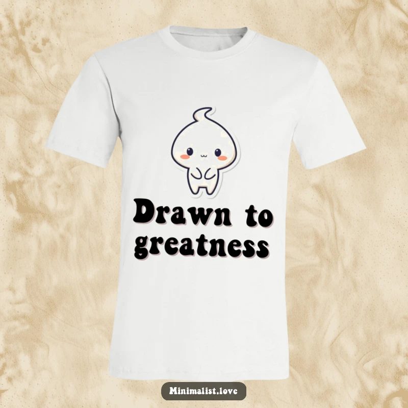 Funny T-Shirt featuring a minimalist character creating a simple shape with a flourish, looking proud.