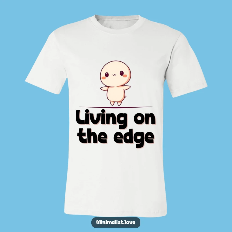 Funny Minimalist Balance T-Shirt - Wear Your Wobbles with Pride!