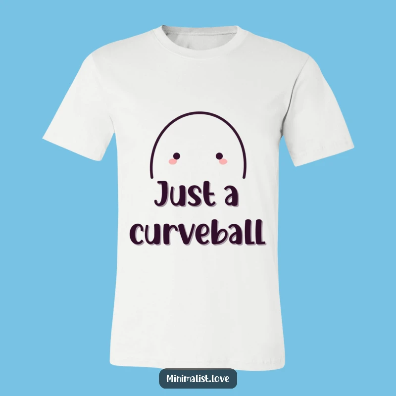 Funny Playful Arc Line T-Shirt - Minimalist Art Tee for Fun Lovers