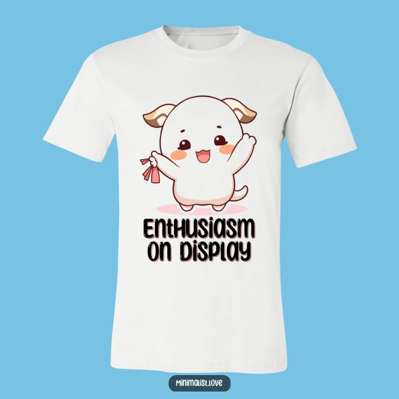 Funny Waving Character T-Shirt: Happy Blush Pal, Fantastic Funny Gift!