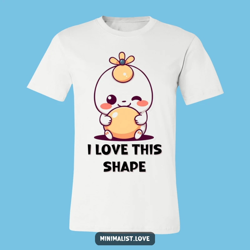 Funny Kawaii Shape T-Shirt: Goofy Grin Character Tee Gift