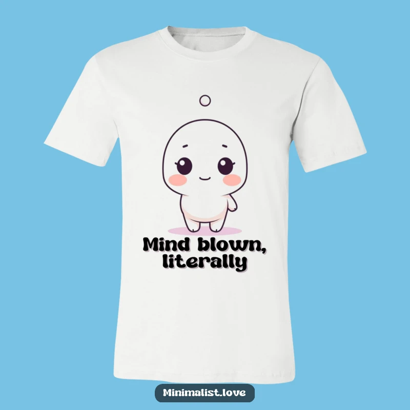 Funny Minimalist Surprised Dot T-Shirt - Wear Your Amazement!