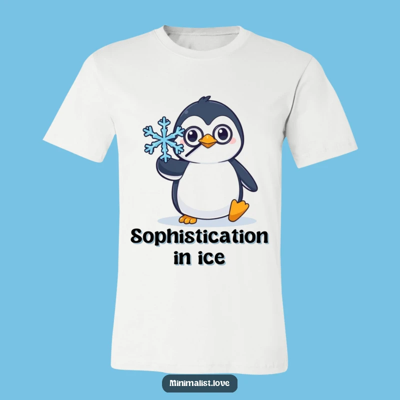 Funny Penguin Monocle T-Shirt: Dapper penguin artwork, a stylish and funny gift.