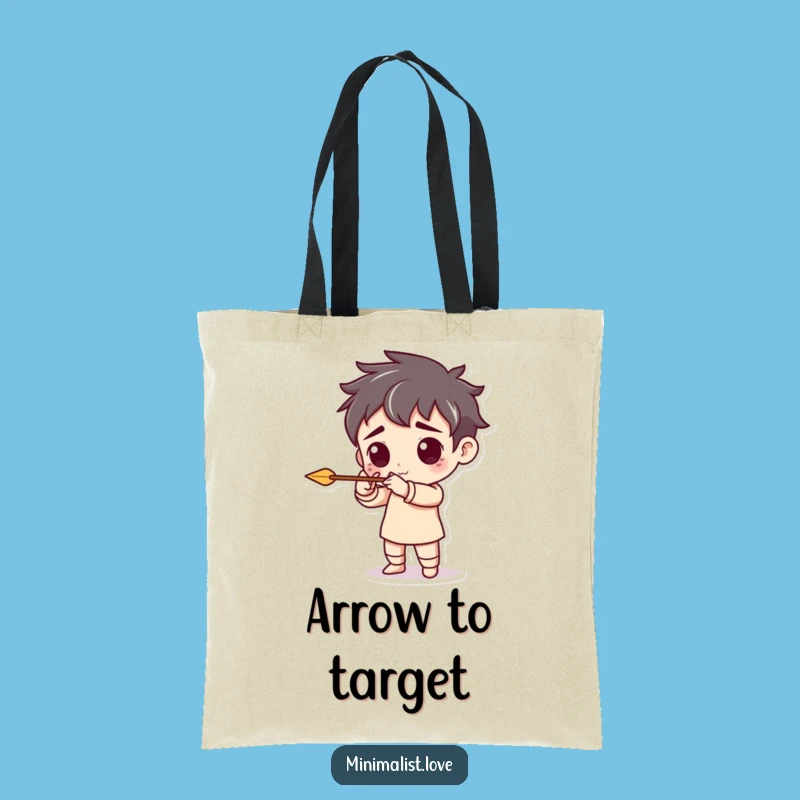 Funny Character Arrow Tote Bag: Carry Your Goals with Playful Precision