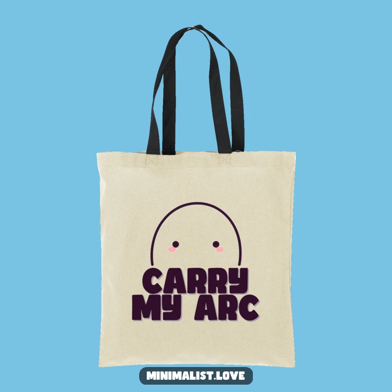 Funny Playful Arc Line Tote Bag - Chic Minimalist Art Carryall