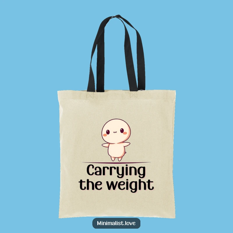 Funny Minimalist Balance Tote Bag - Carry Your Equilibrium (or Lack Thereof)!