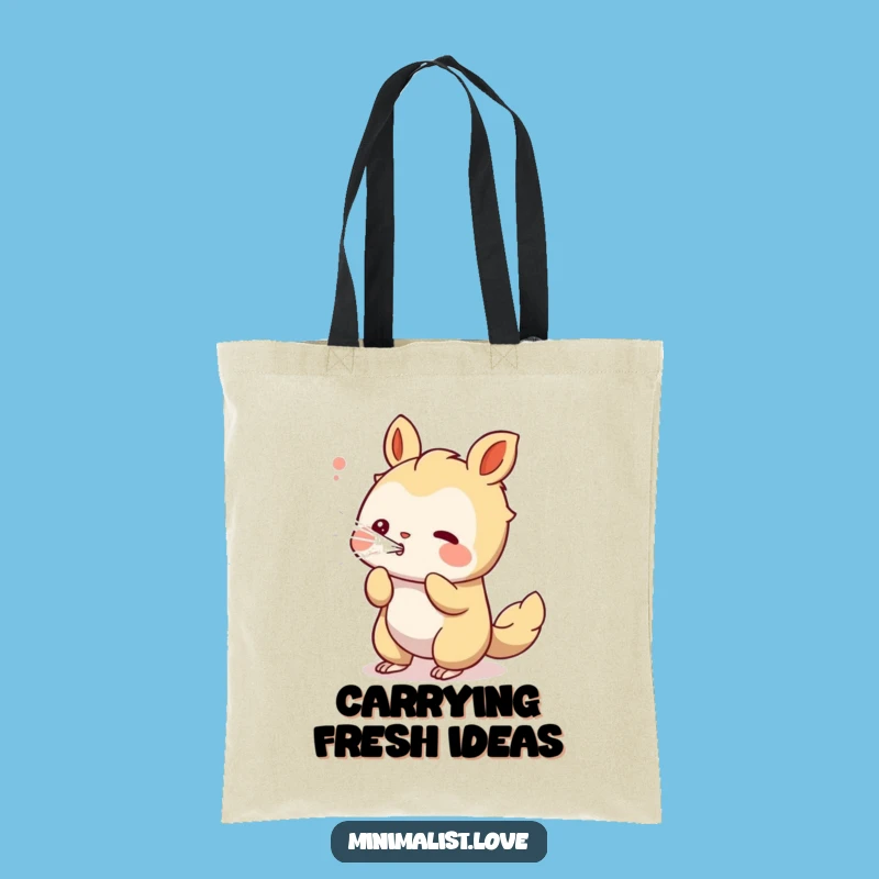 Funny Blowing Lines Creature Tote Bag: Carry Your Art, Practical Funny Gift