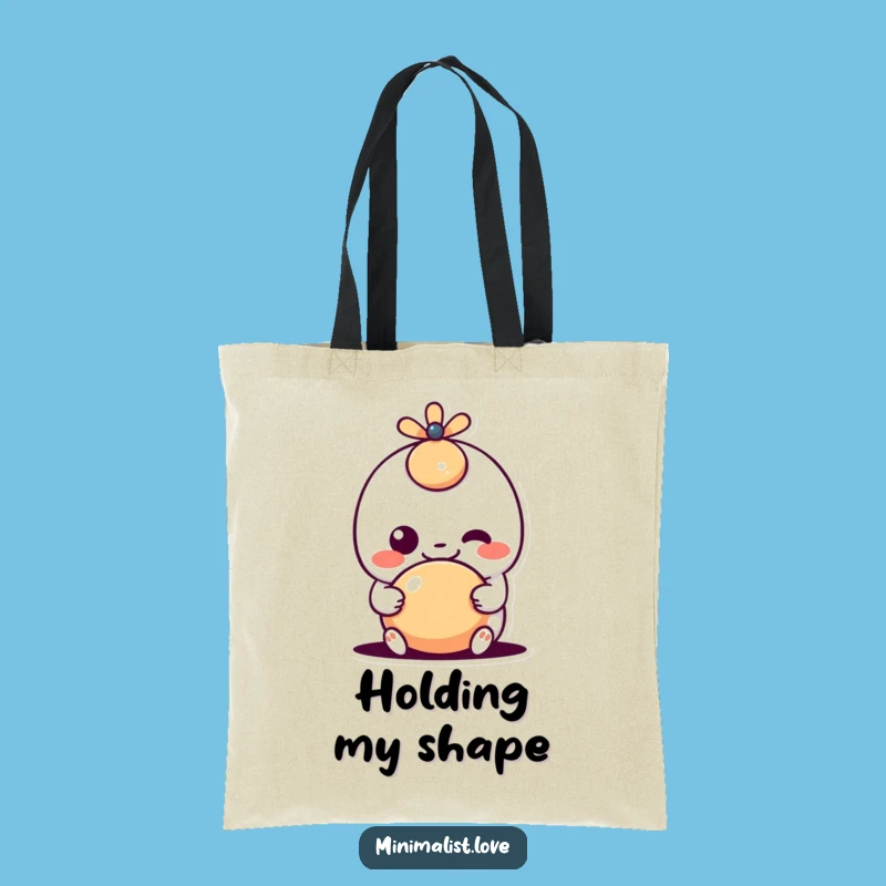 Funny Kawaii Shape Tote Bag: Goofy Grin Accessory Gift